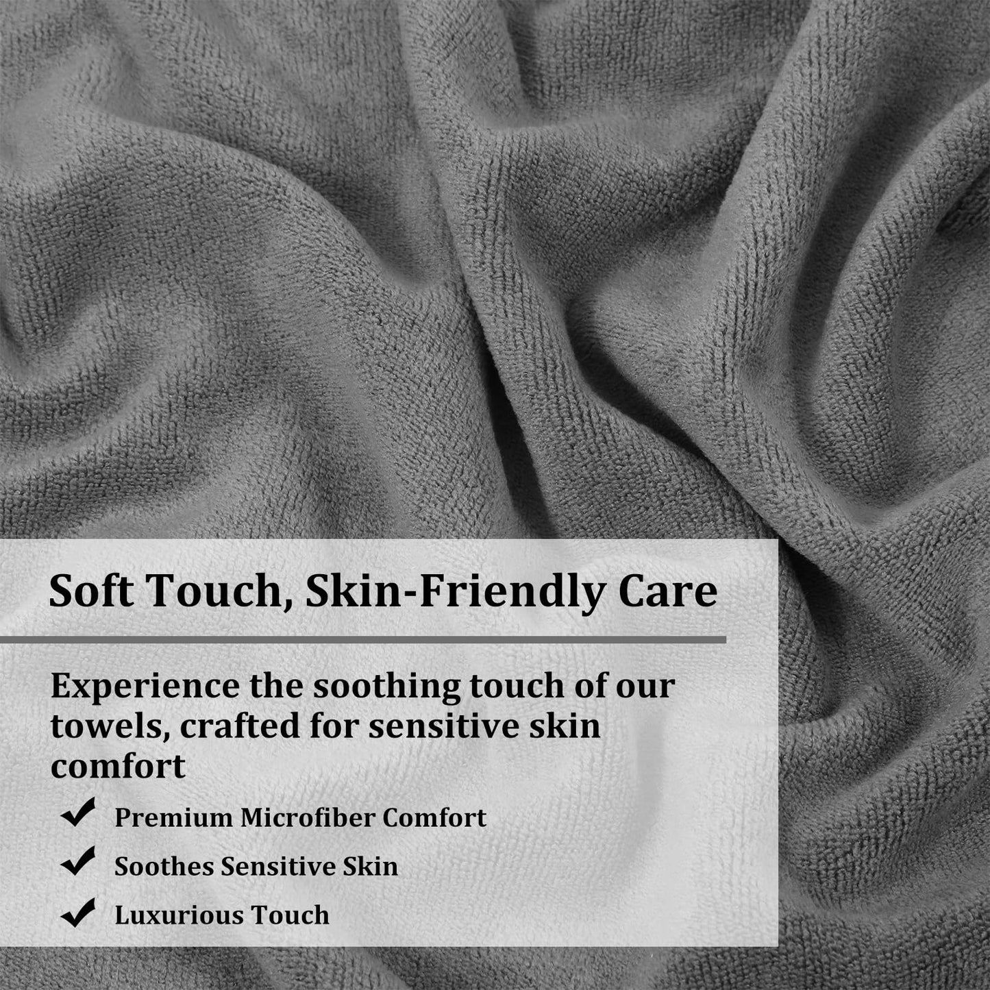 JOUTYFOR 5 Pack Microfiber Esthetician Towels for Facials Mask Removing Face Wrap Soft Facial Cloth with Split Design Spa Towels for Facial Steam Massage and Cleansing