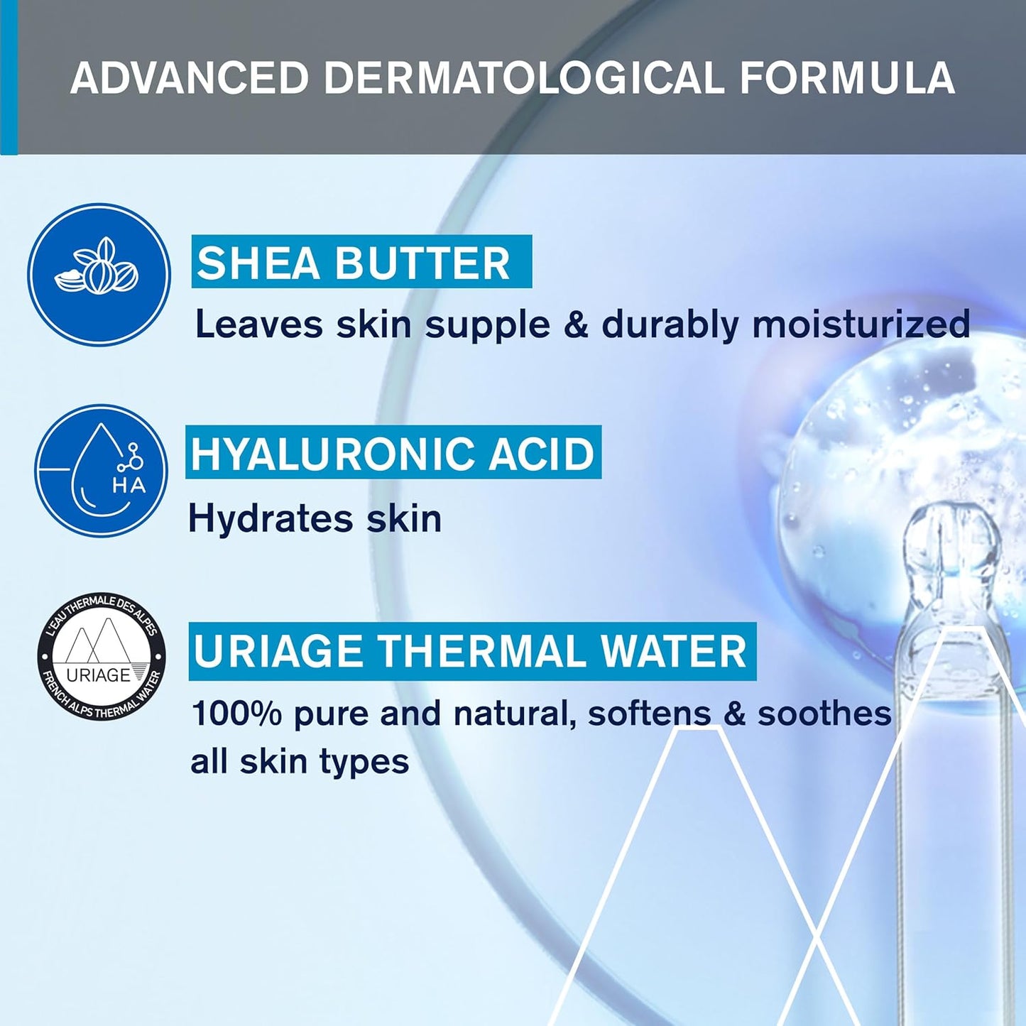 URIAGE Silky Body Lotion with Shea Butter & Hyaluronic Acid | 24H Hydration, Smoothing Effect, Moisturizer, Paraben-Free, 500 mL / 17 oz