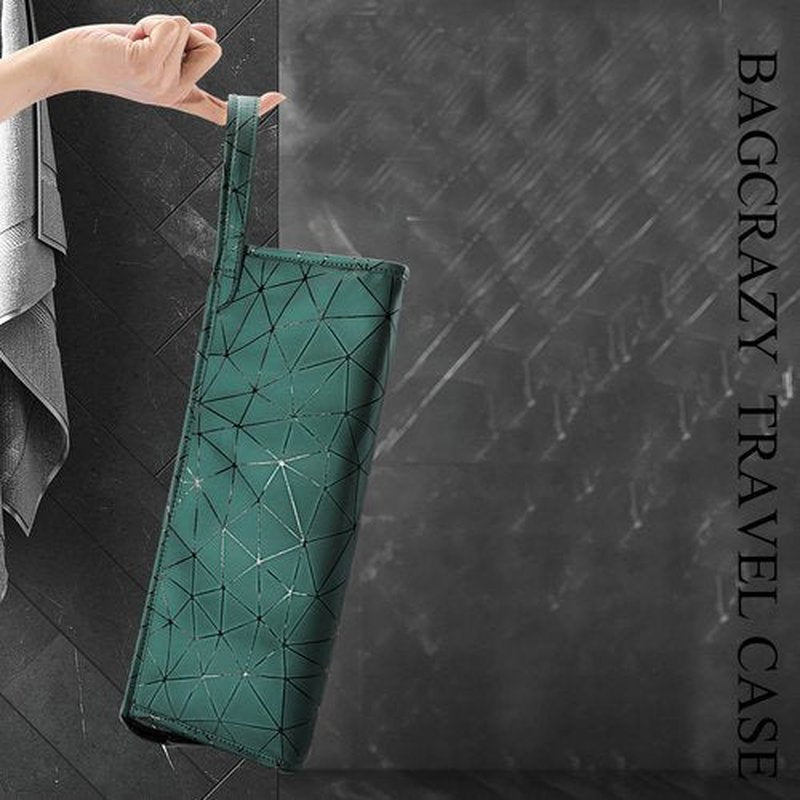 BAGCRAZY Leather Travel Case Travel Case Compatible with Dyson Airwrap Styler, Portable Waterproof Dyson Airwrap Travel Case, Airwrap Organizer Bag for Shark FlexStyle Attachments Storage, Dark Green