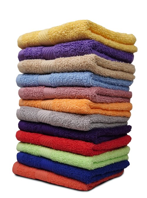 CH 100% Cotton Washcloths Pack of 12 - (12 x 12) - Ultra Soft Towels for Bathroom and Home, High Durability and Absorbency, Convenient and Stylish Wash Cloths - Dark Multicolors
