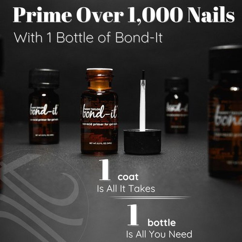 Tammy Taylor Bond It Acrylic Nail Primer | Acid Free Gel Nail Care for Semi Cured Gel Nail Strips, Acrylic Powder and Nail Polish | Professional Salon-Quality Nail Prep for Healthy, Strong Nails