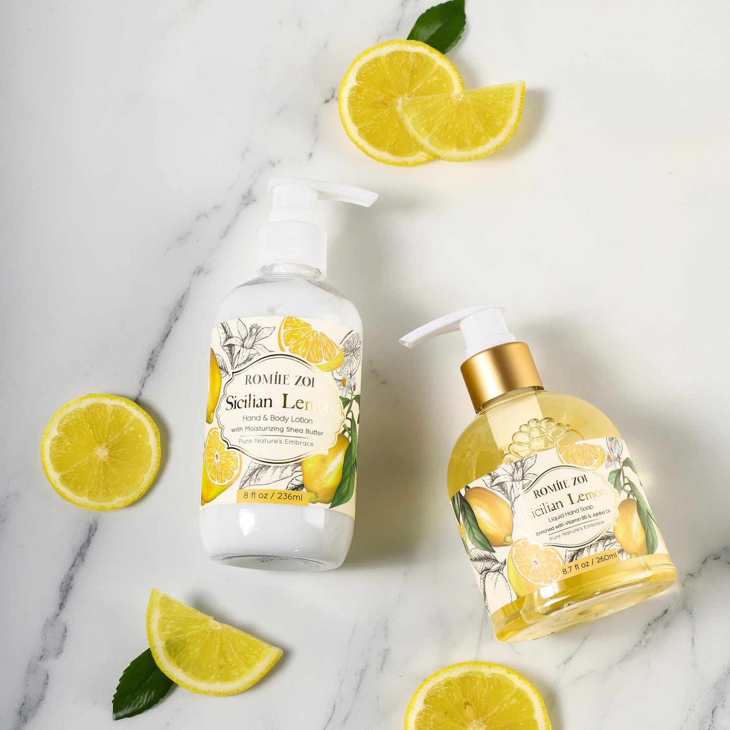 ROMIIE ZOI Daily Hand & Body Lotion with Moisturizing Shea Butter - Sicilian Lemon - 236 ML / 8 FL OZ