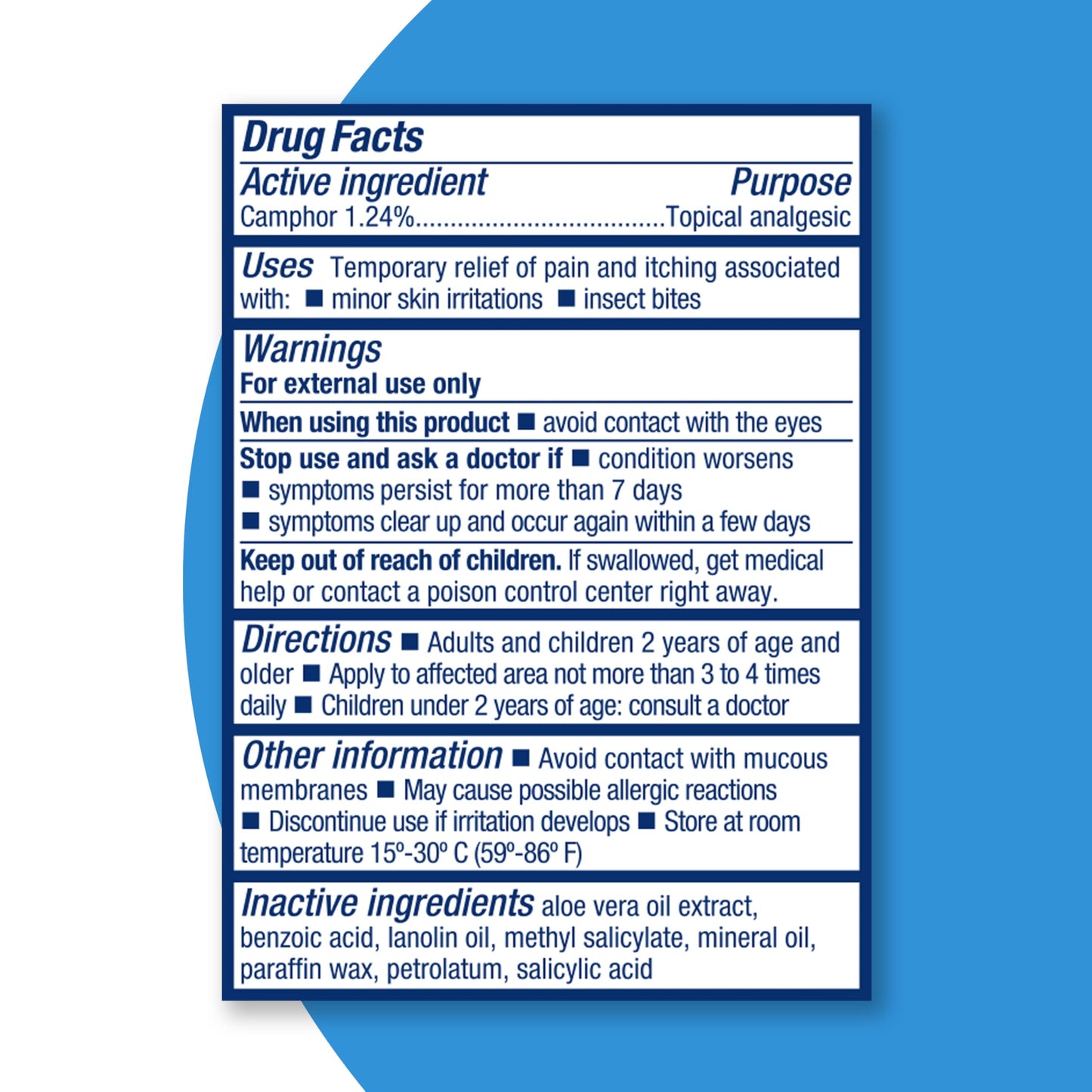 Blue Star Anti-Itch Medicated Ointment, Fast-Acting Relief for Dry, Itchy Skin, Rashes, Ringworm, Dry Cracked Heels & More, Hydrocortisone-Free & Steroid-Free, 2 OZ