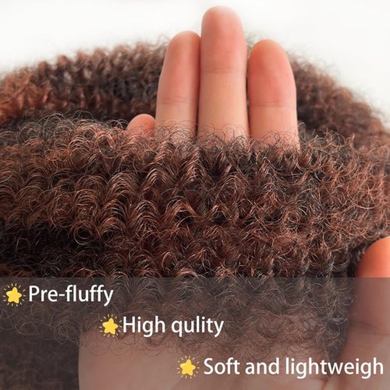 Spring Afro Twist Hair 8 Packs Cuban Twist Hair 12 Inch Kinky Twist Hair Marley Twist Hair Wrapping Hair for Soft Locs (T350#, 12 Inch(Pack of 8))