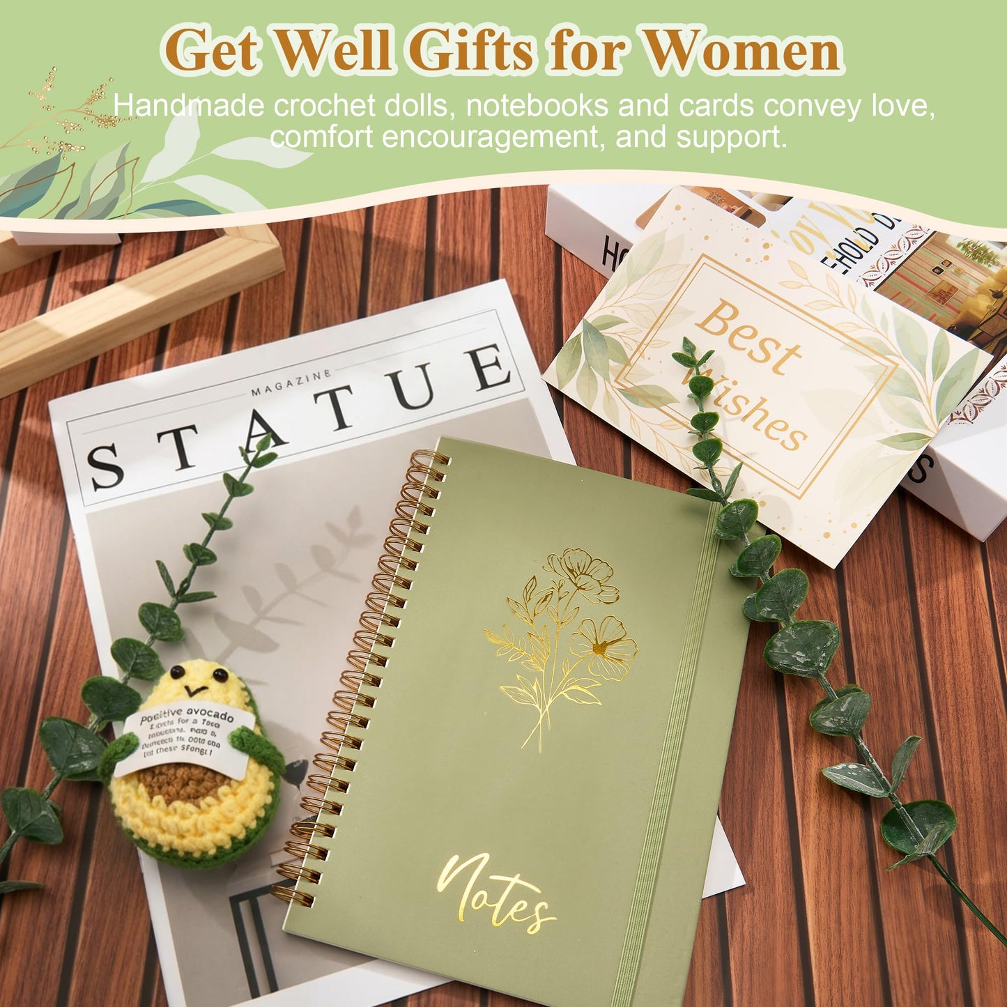 Care Package for Women, Get Well Soon Gift Basket with Self Care Gifts