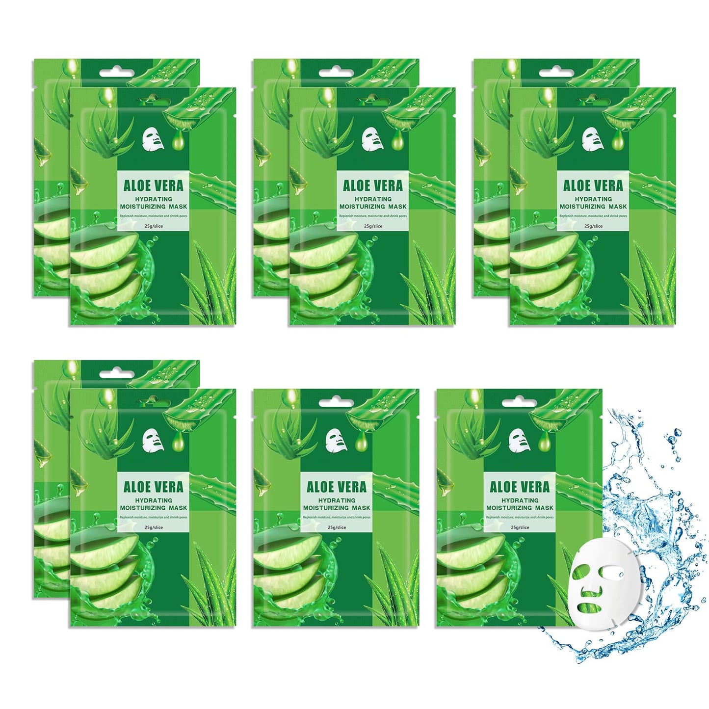 ZZCQzeze 10PCS Hydrating Face Masks,Moisturizing Facial Masks for Women and Men,Fruit Overnight Facial Sheet Mask,Lightweight and Non-greasy Face Sheet Mask for All Skin Type 04