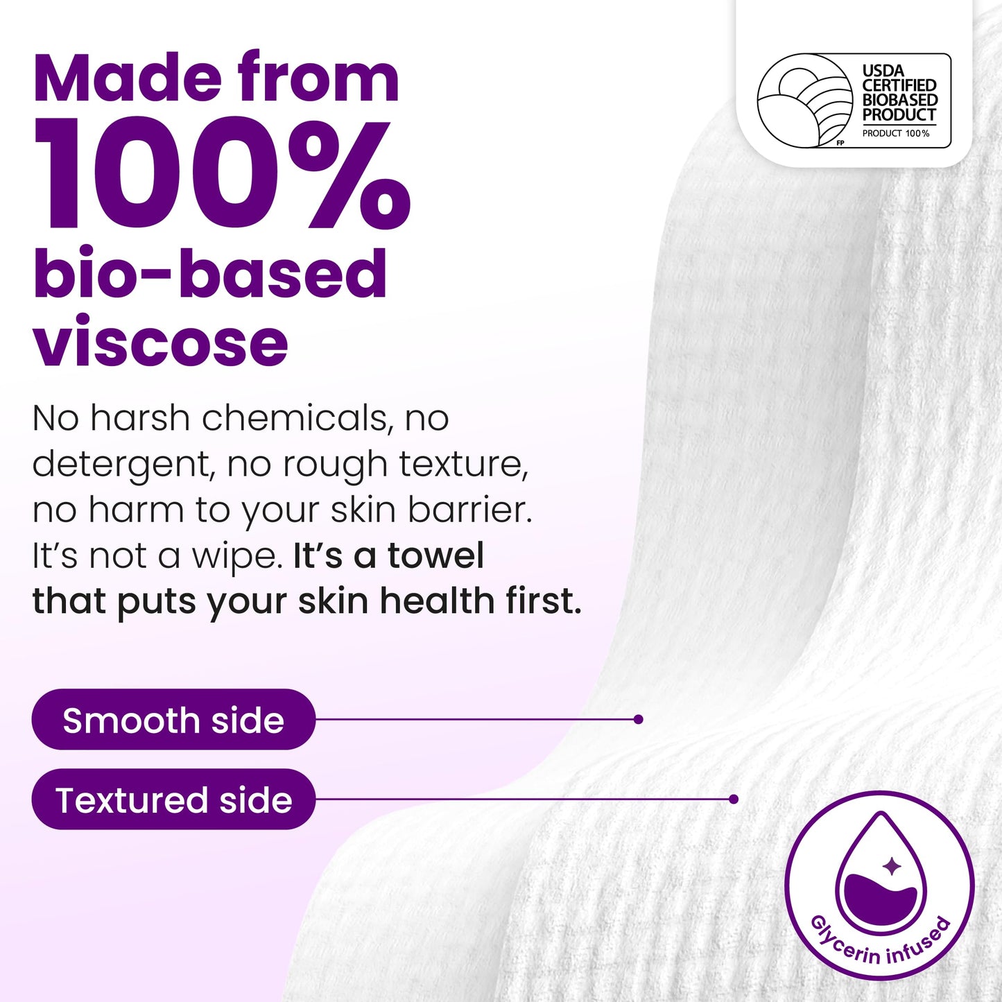 Clean Skin Club Healthy Aging Clean Towels® XL, Travel Pack, Smooths Fine Lines Wrinkles & Texture, Disposable Face Towels, Anti-Aging Dry Wipes, TSA-Approved Travel Essential (10 Count)