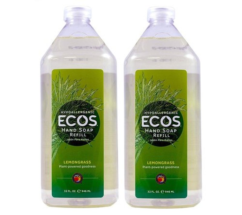 Earth Friendly Products Hand Soap Refill, Lemongrass, 32 Ounce (2-Pack)