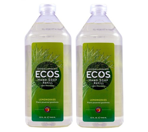 Earth Friendly Products Hand Soap Refill, Lemongrass, 32 Ounce (2-Pack)