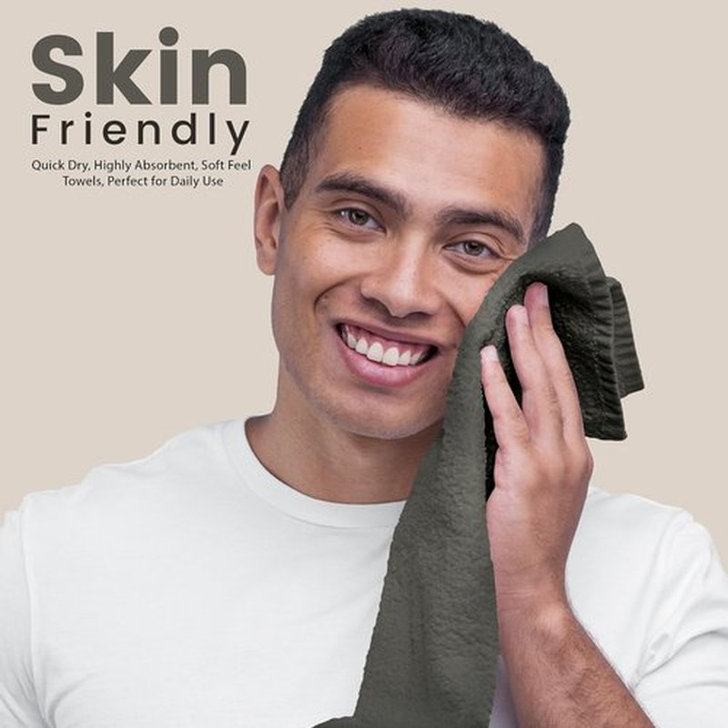 Towel and Linen Mart 100% Cotton - Wash Cloth Set - Pack of 4, Quick Dry, Luxurious, Highly Absorbent and Soft Feel Premium Spa & Hotel Perfect for Daily Use (12 X 12 Grey)