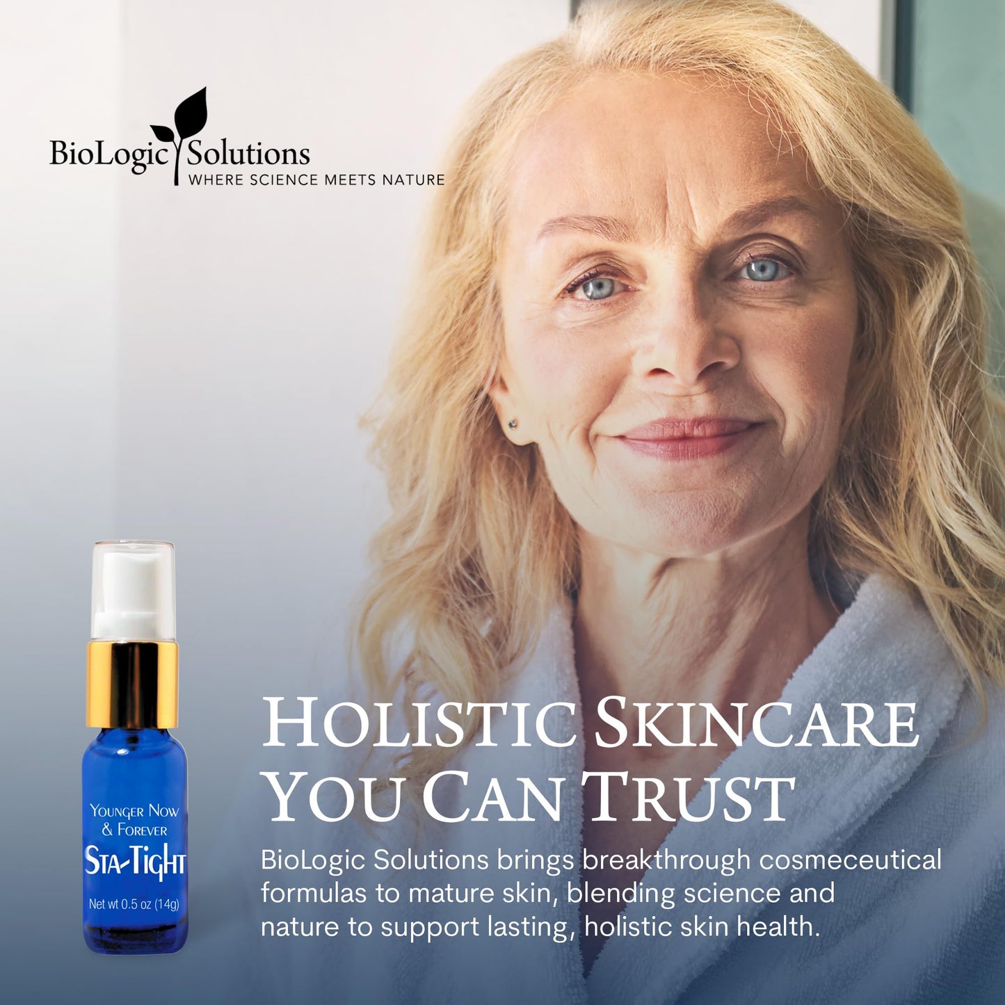 Biologic Sta-Tight Anti Aging Serum – Smoothing Face Serum for Women for Wrinkles and Fine Lines Around Eyes, Mouth & Forehead - Lifting & Firming Formula – 0.5 Fl Oz - Pack of 3