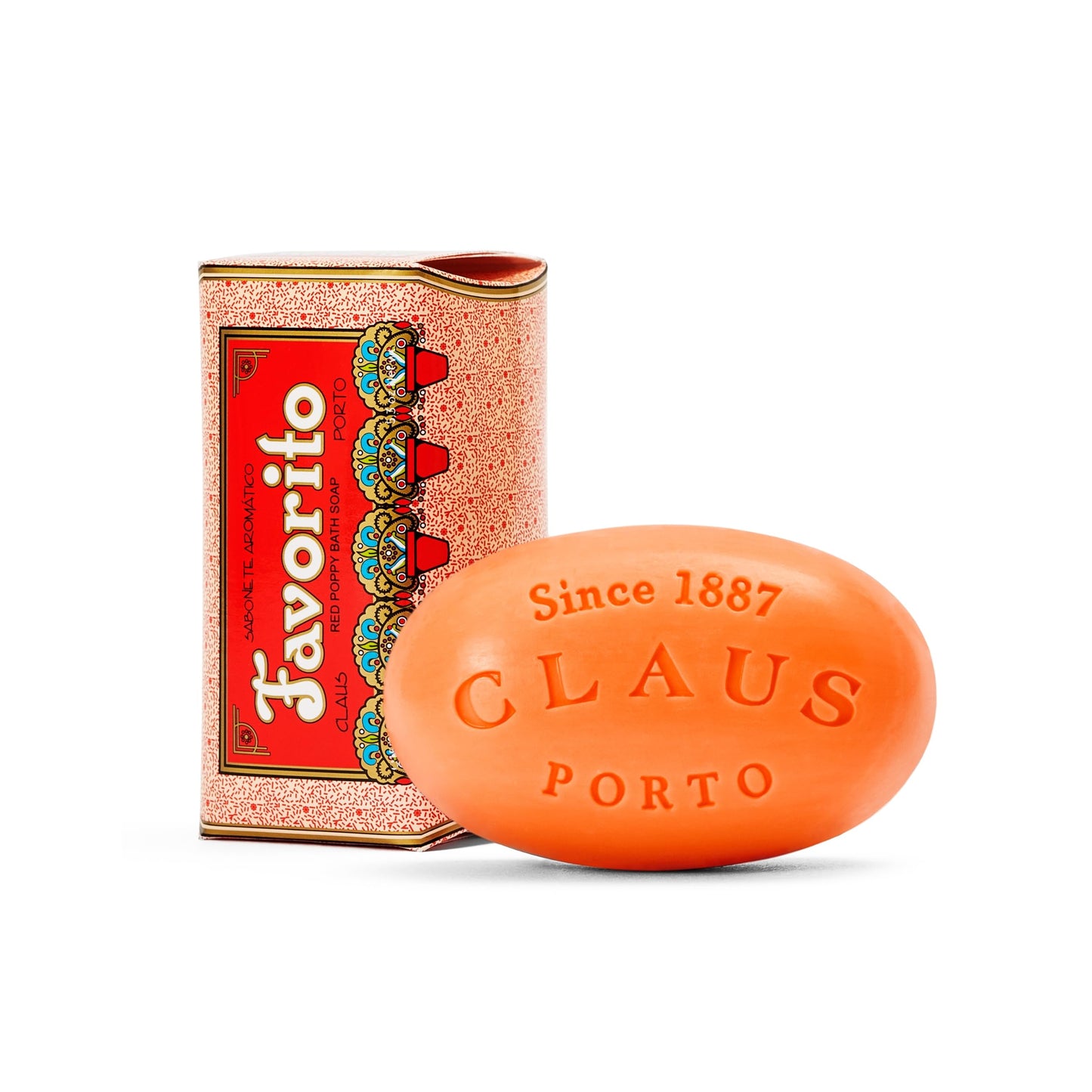 Claus Porto - Favorito Red Poppy Body Soap for Men + Women (150g | 5.3 oz)