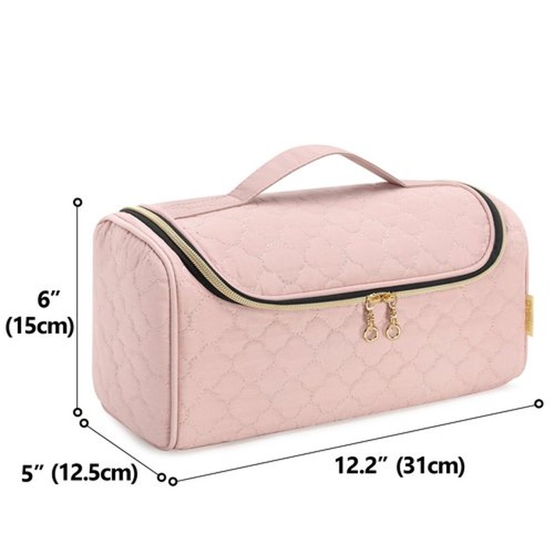 Yarwo Travel Case Compatible for Dyson Airwrap Complete Styler All Models and Attachments, Portable Storage Bag with Hanging Hook for Hair Curler Accessories, Pale Mauve (Patent Design)