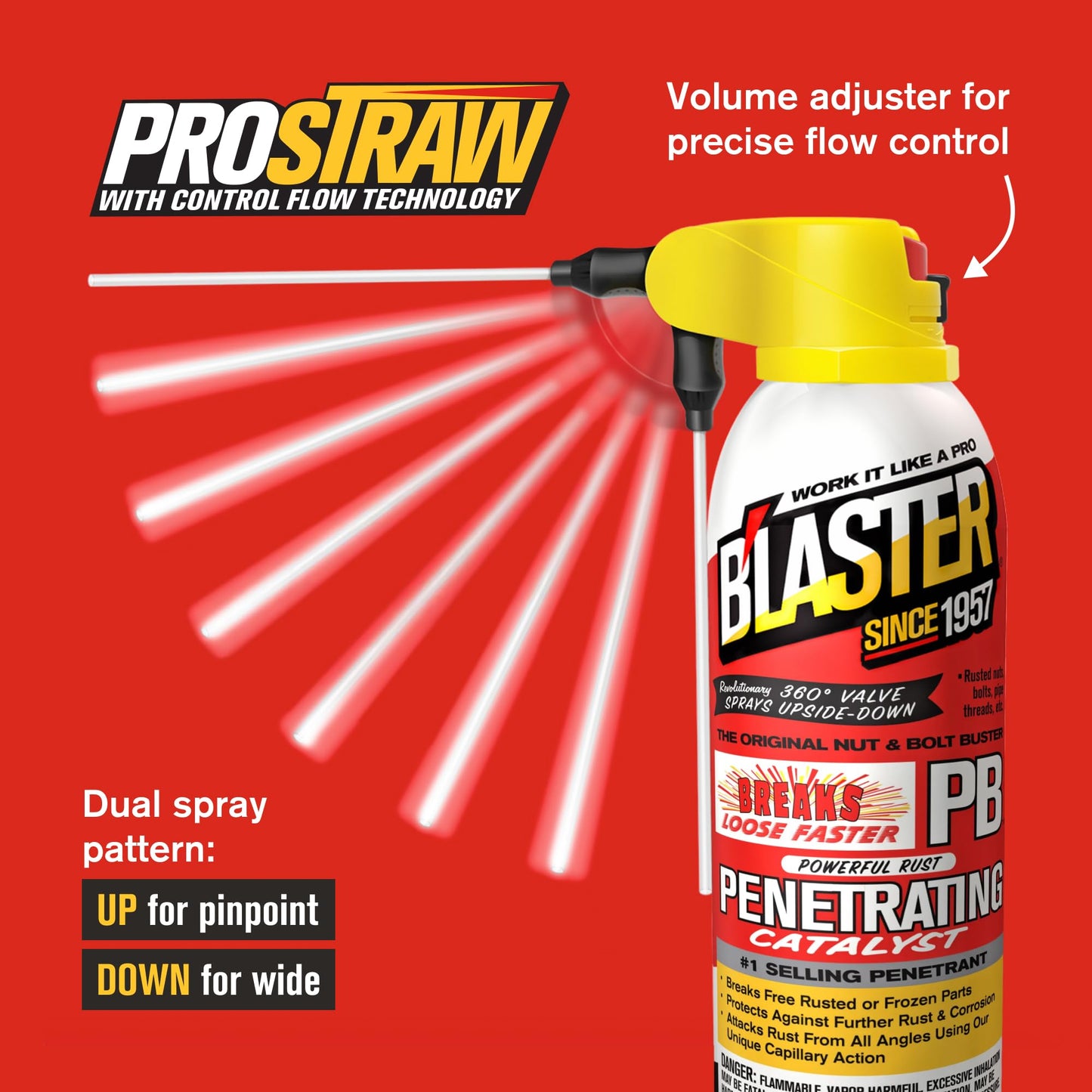 PB Blaster Penetrating Oil Spray, 11 oz Aerosol Cans (6-Pack) – Rust Remover & Bolt Loosener for Stuck Nuts, Bolts & Rusted Parts – Penetrating Catalyst for Automotive & Mechanical Use