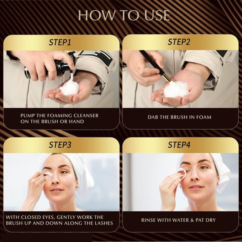 TWILASH BY DLY Lash Shampoo 100ml/ 3.42oz for Salon & Home Use - High-Purity Eyelash Cleanser, And an Extended Handle Lash Shampoo Brush