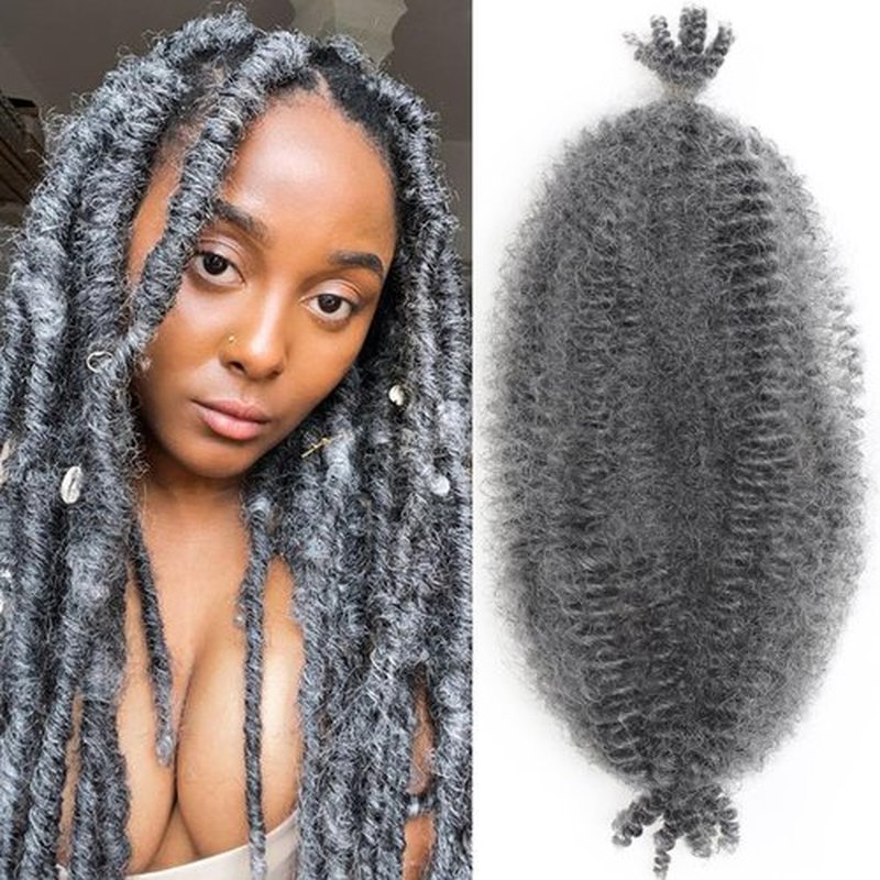 12 Inch Springy Afro Twist Hair Marley Twist Braiding Hair 8 Packs Dark Grey Kinky Twist Hair Short Marley Hair Wrapping Hair for Soft Locs Passion Hair Extensions