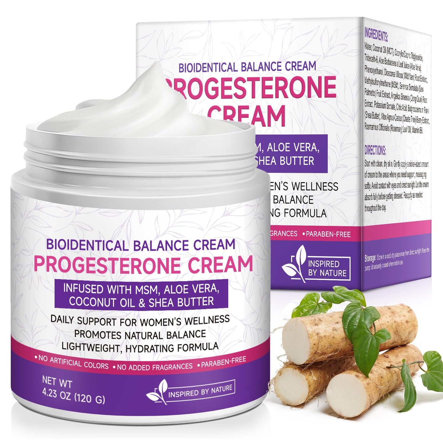 Buyourtaste Wild Yam Cream, Natural Wild Yam Cream for Hormone Balance, Support Perimenopause & Menopause Relief, Nourish The Skin, Daily Moisturiser for Women 4.23Oz (4.23 OZ (Pack of 1))