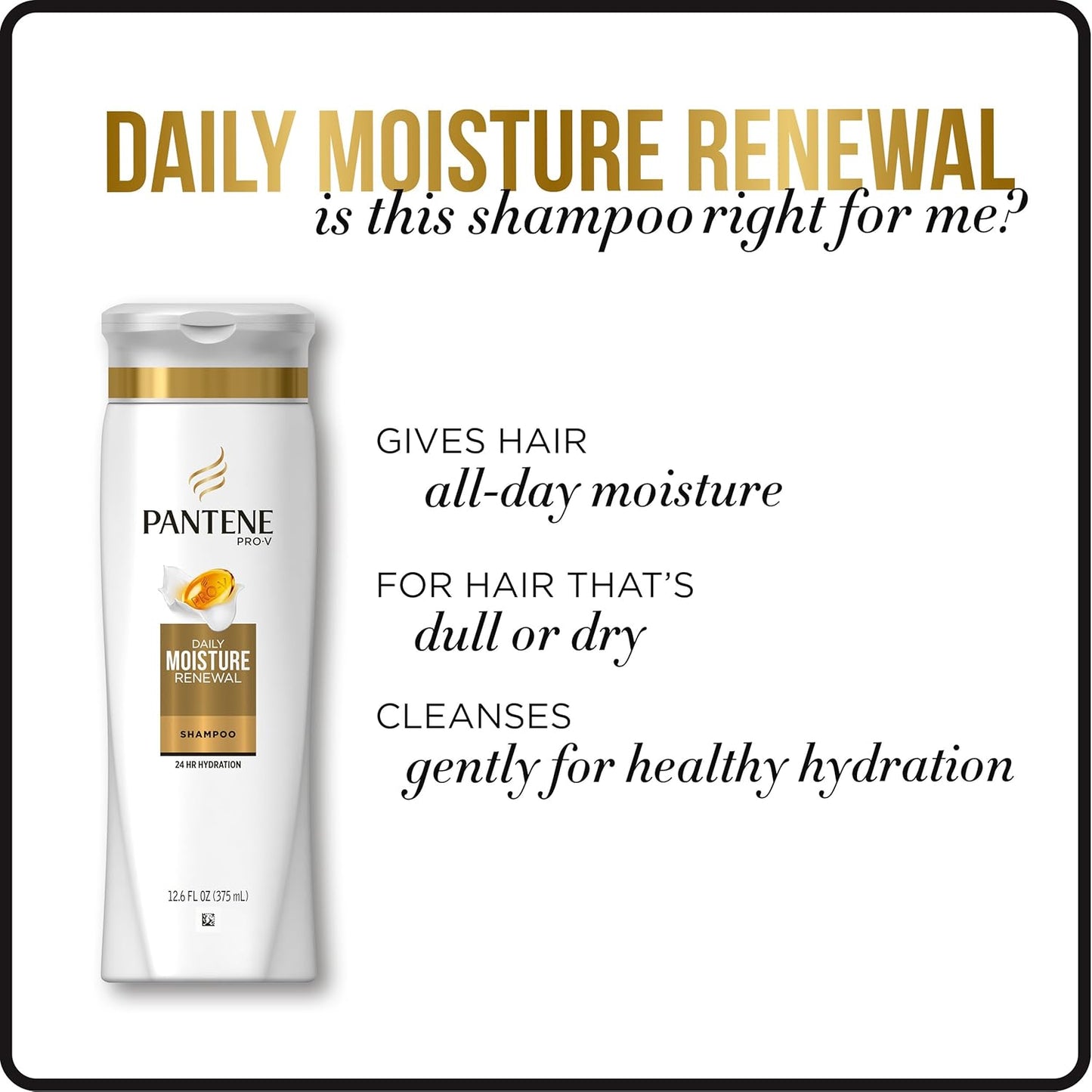 Pantene Pro-V Daily Moisture Renewal 2-in-1 Shampoo and Conditioner, 25.4 Fluid Ounce