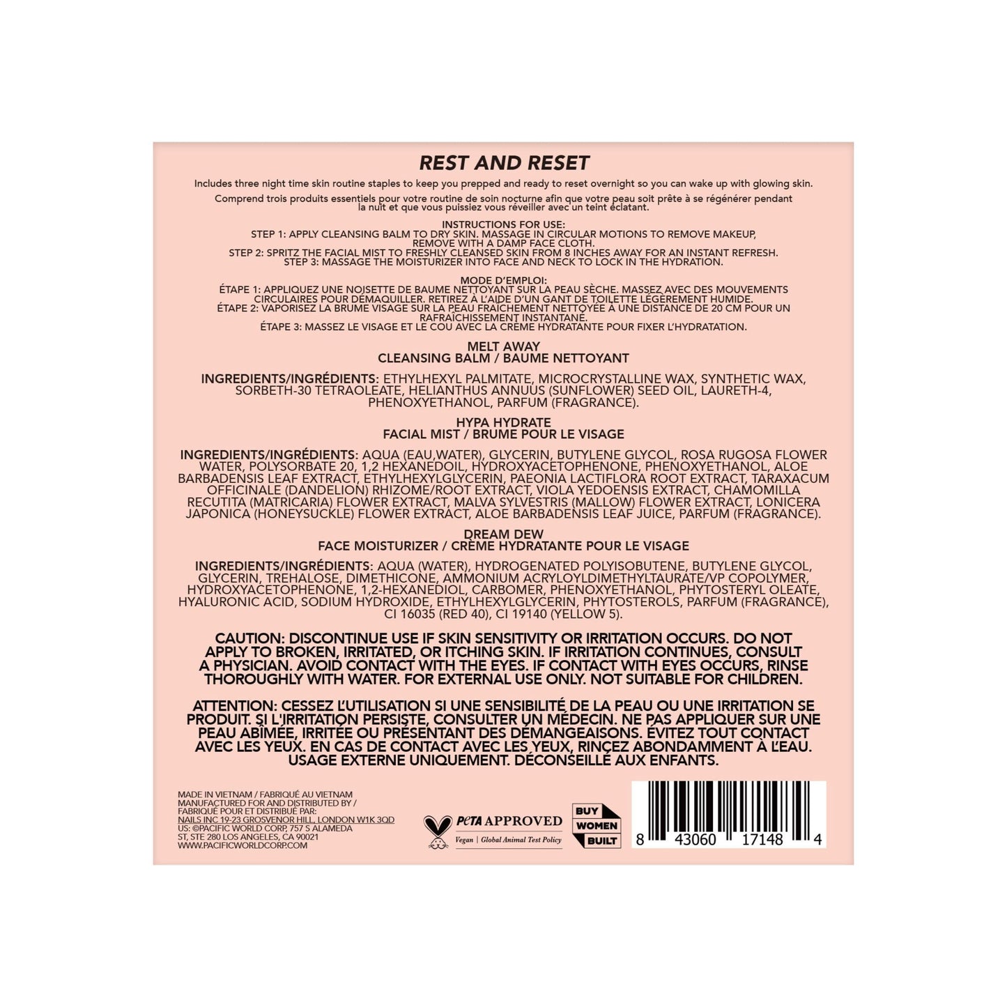 Holler And Glow Rest And Reset Cleansing Balm, Facial Mist And Moisturizer Set, Hydrating Face Spray, Cleanser & Makeup Remover, Nourishing, Stocking Stuffer For Teen Girls, 3 Piece Easter Gift