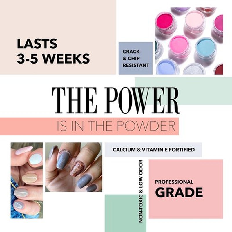 Revel Nail Dip Powder - Brown Nude Powder Dip Nail Polish, Chip Resistant Dip Nail Powder with Vitamin E and Calcium, DIY Manicure, Shady Shade