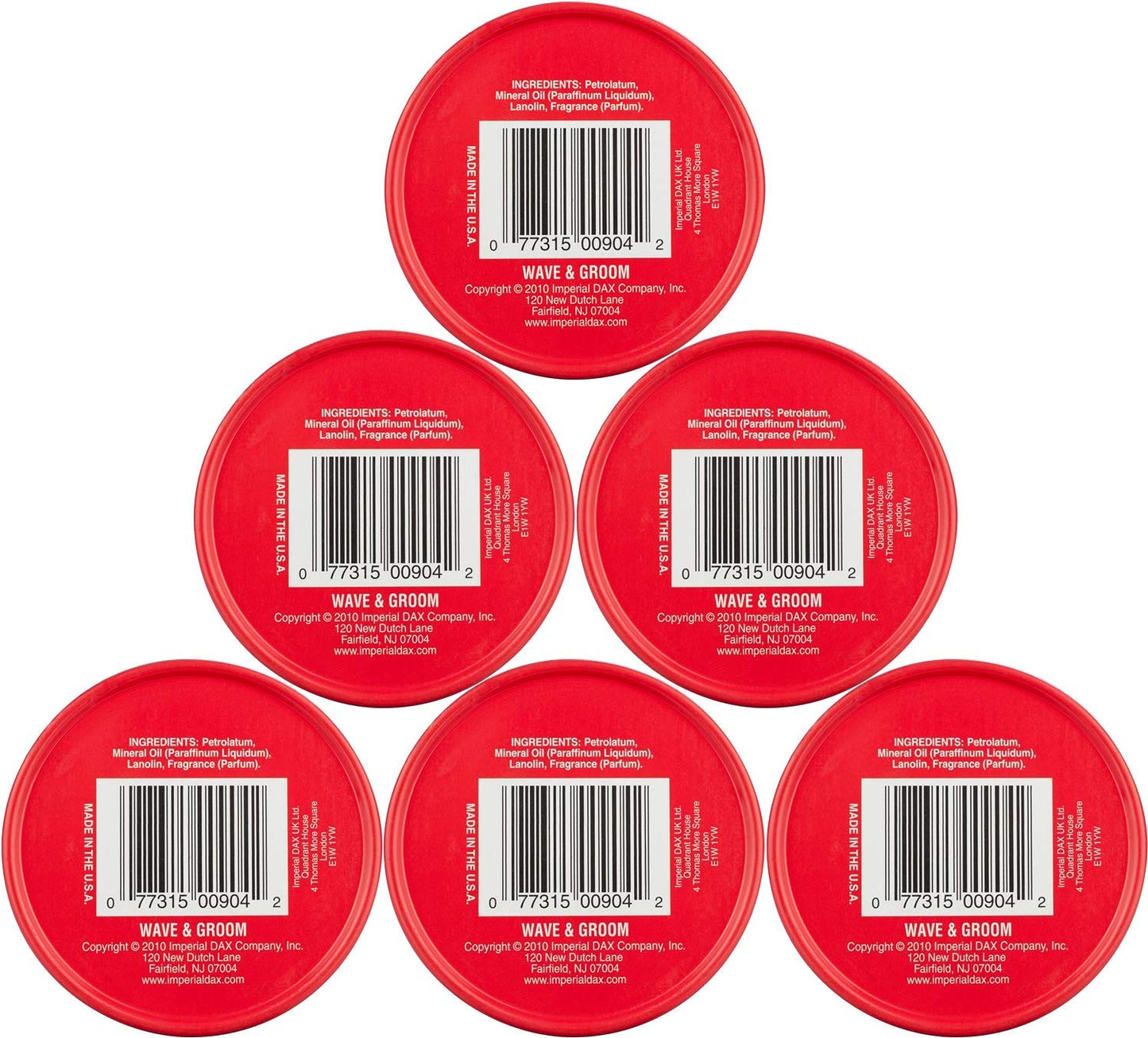 Dax Wave and Groom Hair Dress, 3.5-Ounce Jars (Pack of 6)