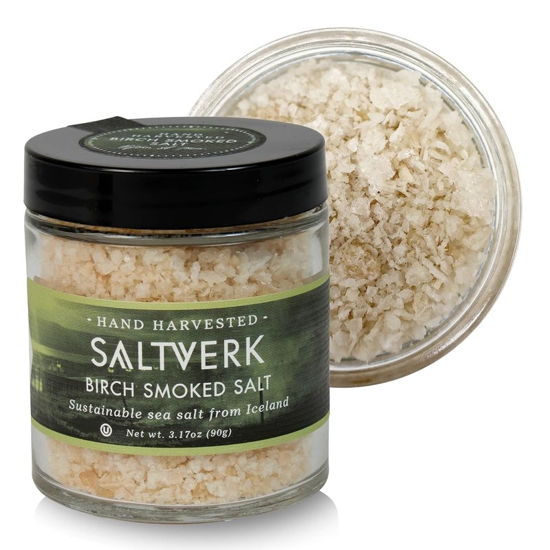 Saltverk Sea Salt - Gourmet Birch Smoked Icelandic Sea Salt - 3.17 Oz Natural Flavor Enhancer