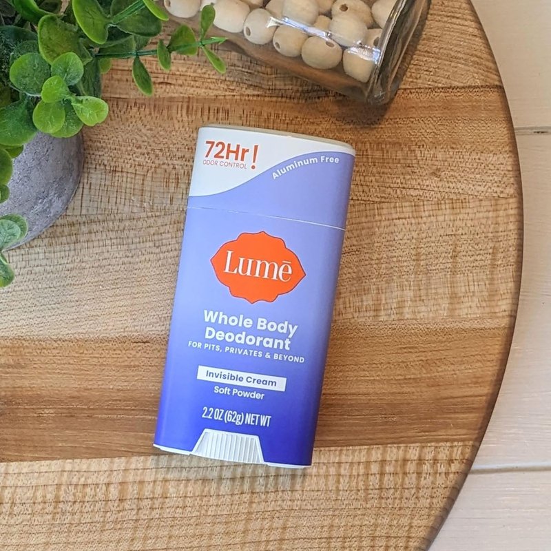 Lume Whole Body Deodorant - Invisible Cream Stick for 72 Hour Odor Control | Aluminum & Baking Soda Free, 2.2 Ounce
