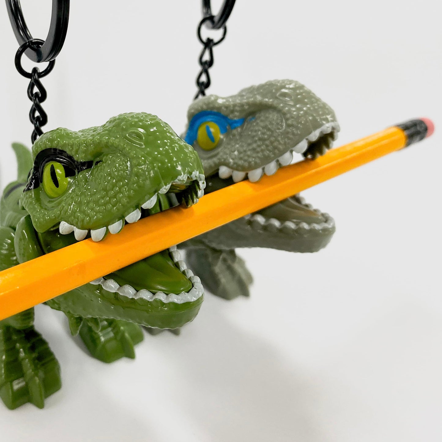 dinofactory Trex dinosaur Key Chain 2 inch Carabiner Clip (GREEN)