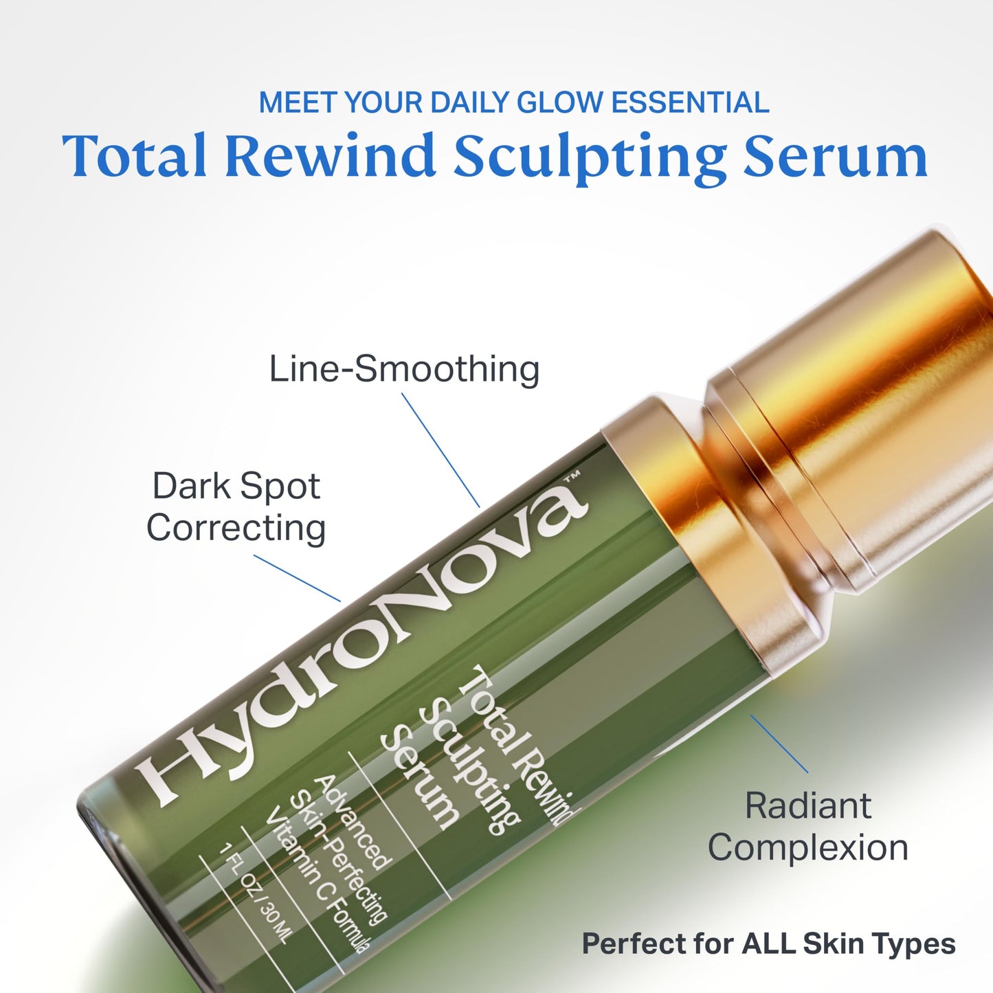 HYDRONOVA Skincare Bundle: Anti-Aging Face & Neck Cream + Total Rewind Sculpting Serum – Skin-Firming, Wrinkle-Reducing Moisturizer & Line-Smoothing Dark Spot Corrector