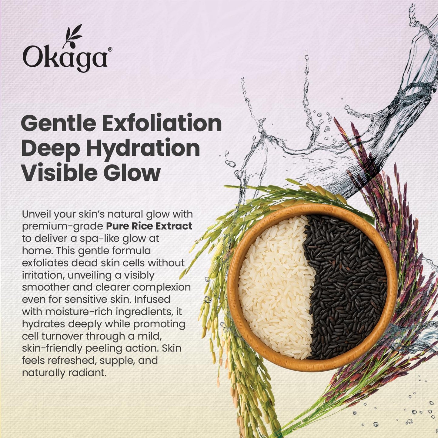 Peel Shot Glow Rice Ampoule Duo, Black & White Rice Exfoliant for Face