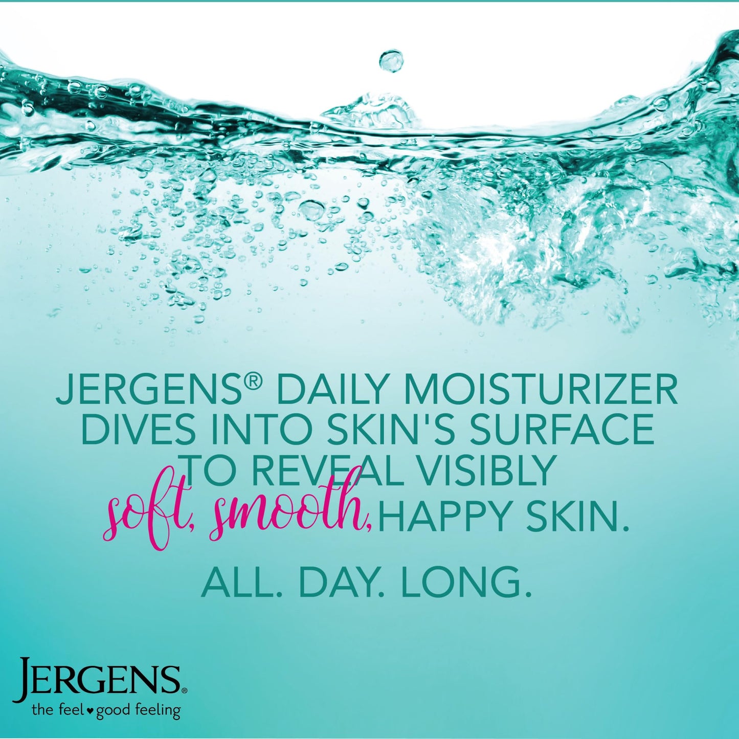 Jergens Daily Moisture Dry Skin Moisturizer, Hand and Body Lotion, with HYDRALUCENCE blend, Silk Proteins, and Citrus Extract, 21 Fl Oz (Pack of 4)