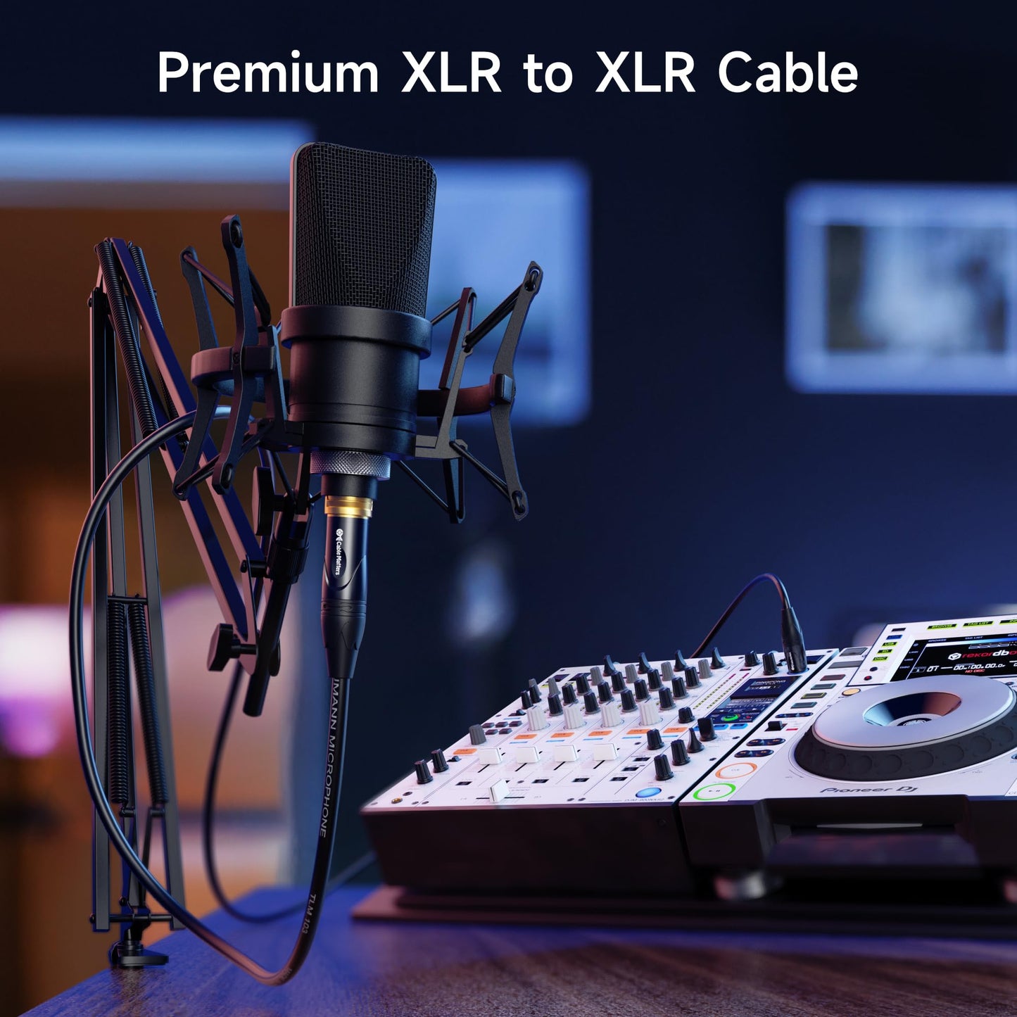 Cable Matters 2-Pack Premium XLR to XLR Cable, Microphone Cable, M-F, 6ft