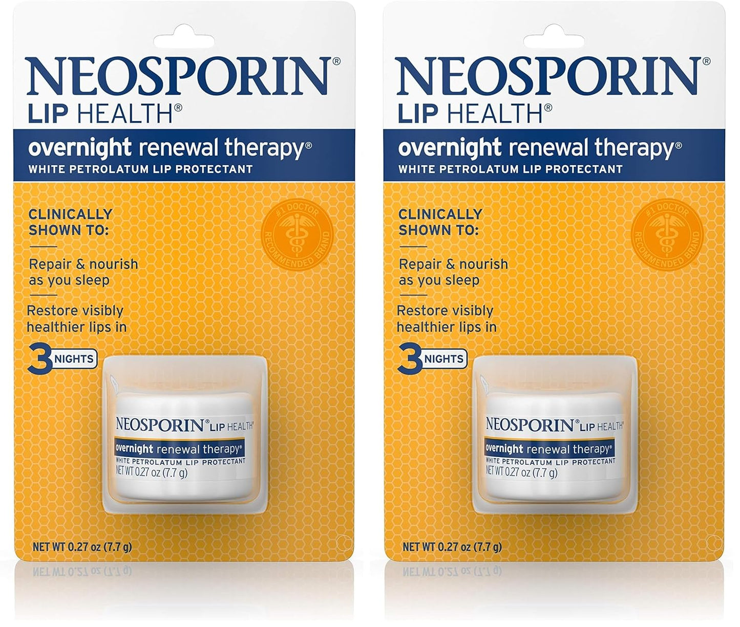 Neosporin Overnight Lip Health Renewal Therapy - 0.27 oz Jar (Pack of 4)