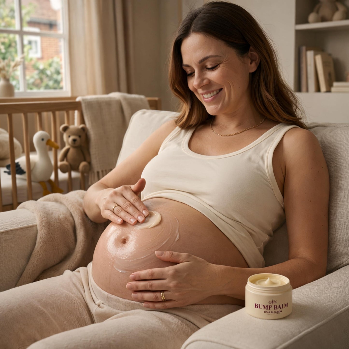 ed&i BUMP BALM for Pregnancy Stretch Mark Prevention, Belly Moisturizer for Pregnant Women With Argan Oil & Shea Butter, Bump Butter for Pregnancy, Maternity Skin Care, Stretch Marks Cream 3.4 oz