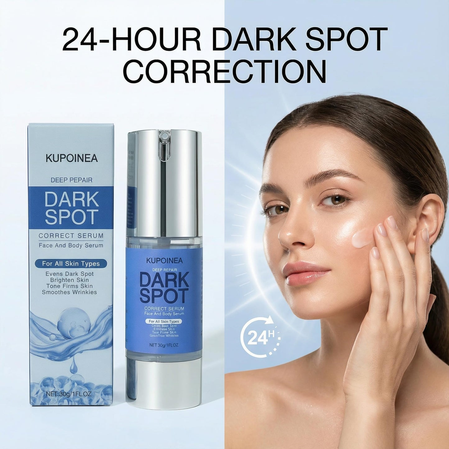 KUPOINEA Dark Spot Remover for Face and Body Serum: Advanced Formula Spot Corrector Cream with Niacinamide ，Age Spot Sun Spot Freckles Melasma Brown Spot - for Women and Men (1.0 Fl Oz) (2)