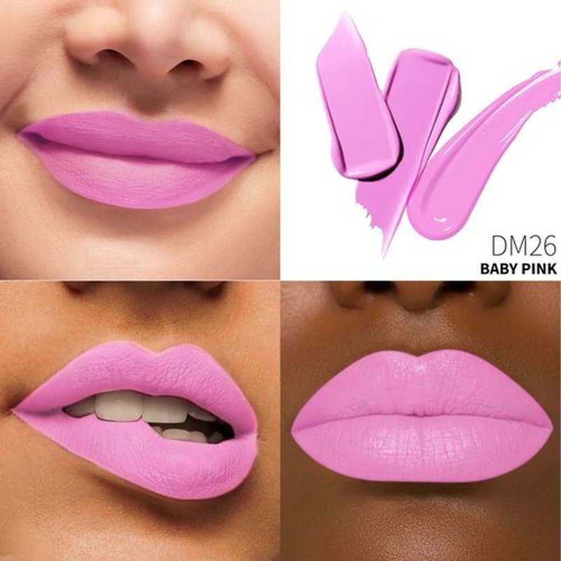 DE'MUMU 3Pc Matte Liquid Lipsticks for Women, Dark Red Lipstick Purple Lisptick Pink Lipstick, Cruelty Free Long Lasting Lip Makeup (DM18+DM20+DM26)