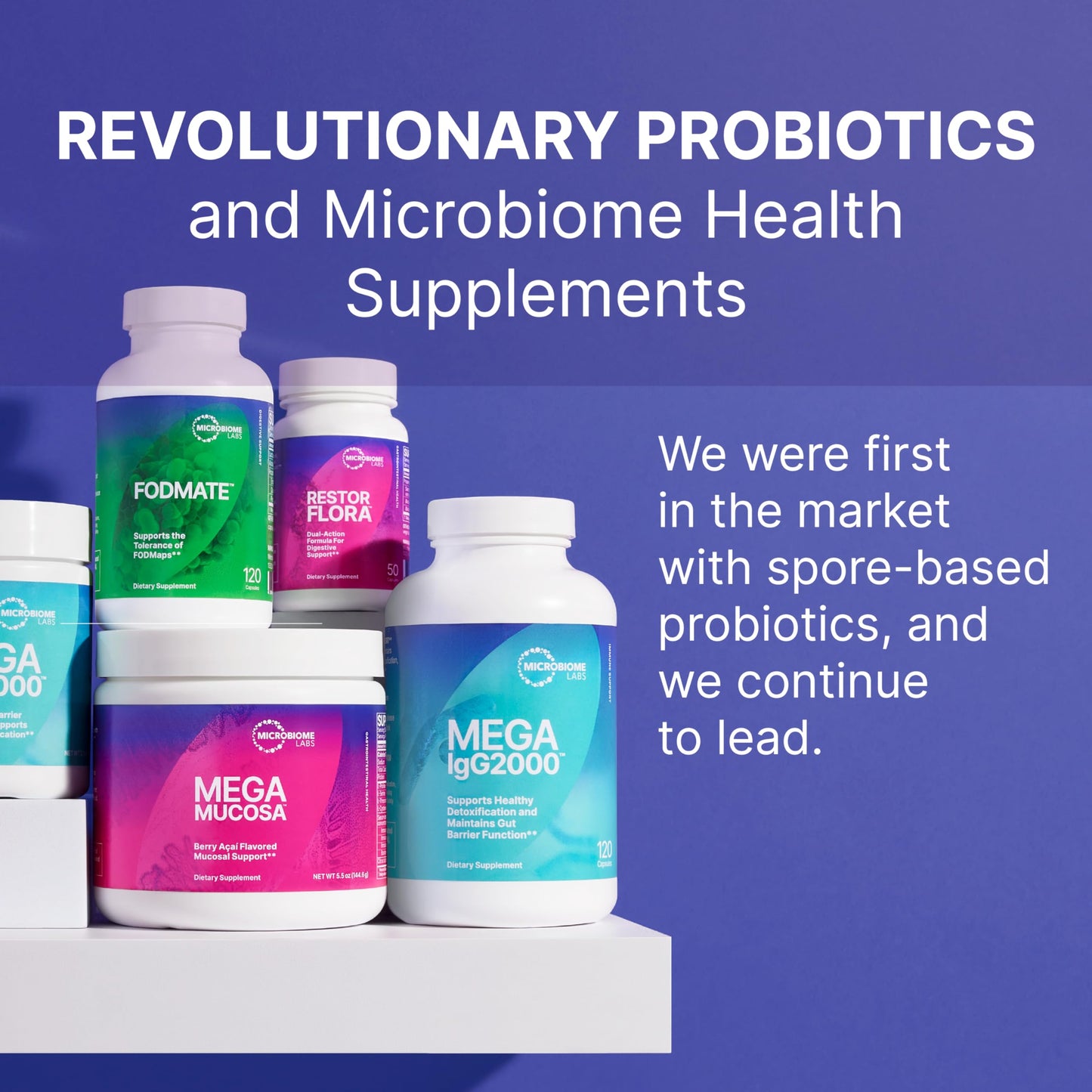Microbiome Labs HU58 Bacillus Subtilis Probiotics for Women and Men - High Potency Spore Probiotic for Digestive Health & Immune Support - Daily Capsules with 10 Billion CFU (60 Capsules)