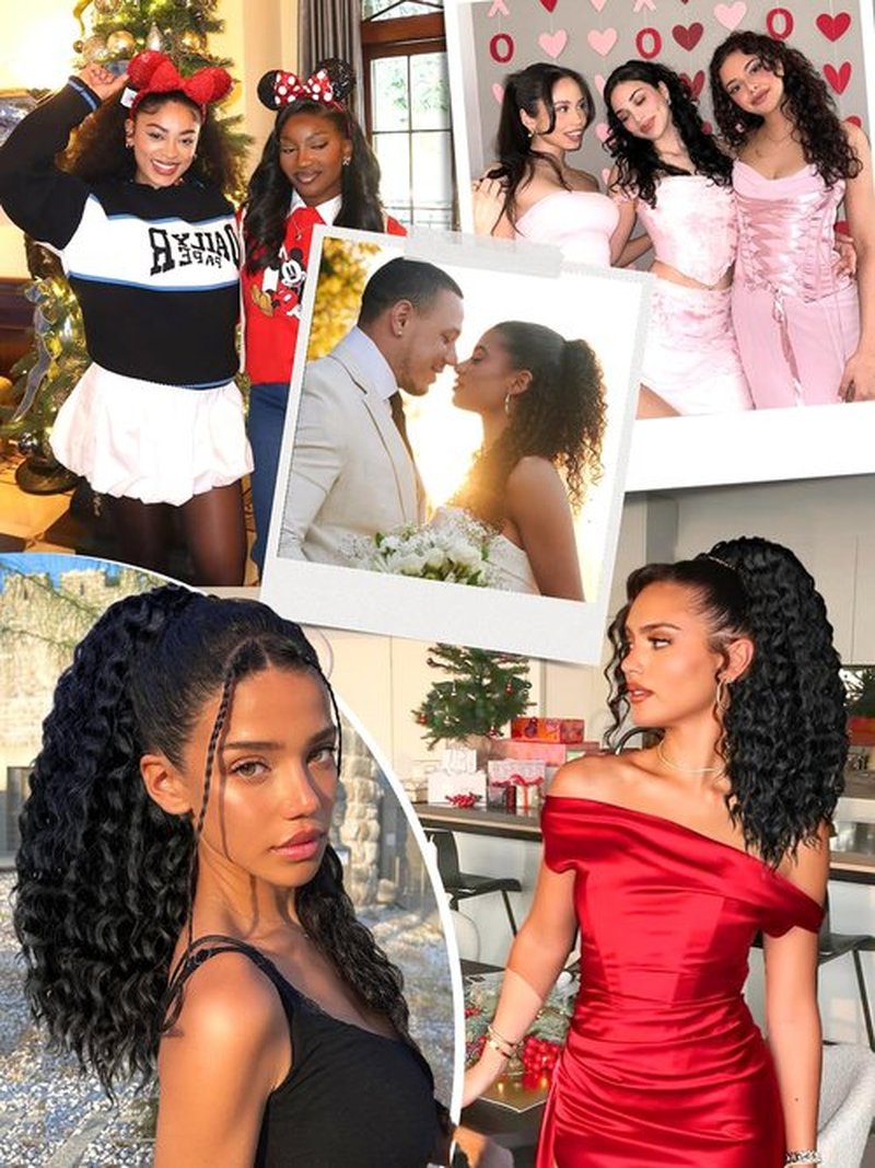 KooKaStyle Curly Ponytail Extension Fluffy Drawstring Ponytail for Women Kinky Curly Clip in Hair Extensions Long Curly Wavy Ponytail Extension Synthetic Hairpiece for Daily Use(18 Inch,Black)