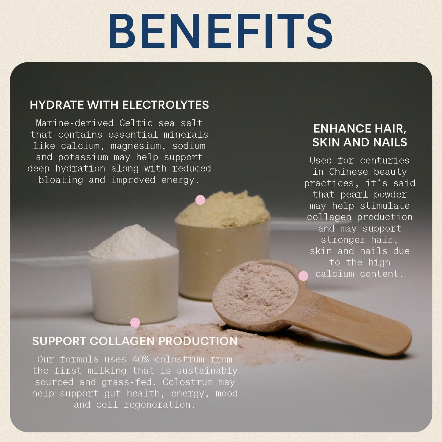 The Skinny Confidential Beauty Salt Hydration Powder with Grass-Fed Colostrum, Electrolytes & Pearl Powder to Support Immunity & Digestive Health - Supports Glowing Hydrated Skin & Radiant Hair