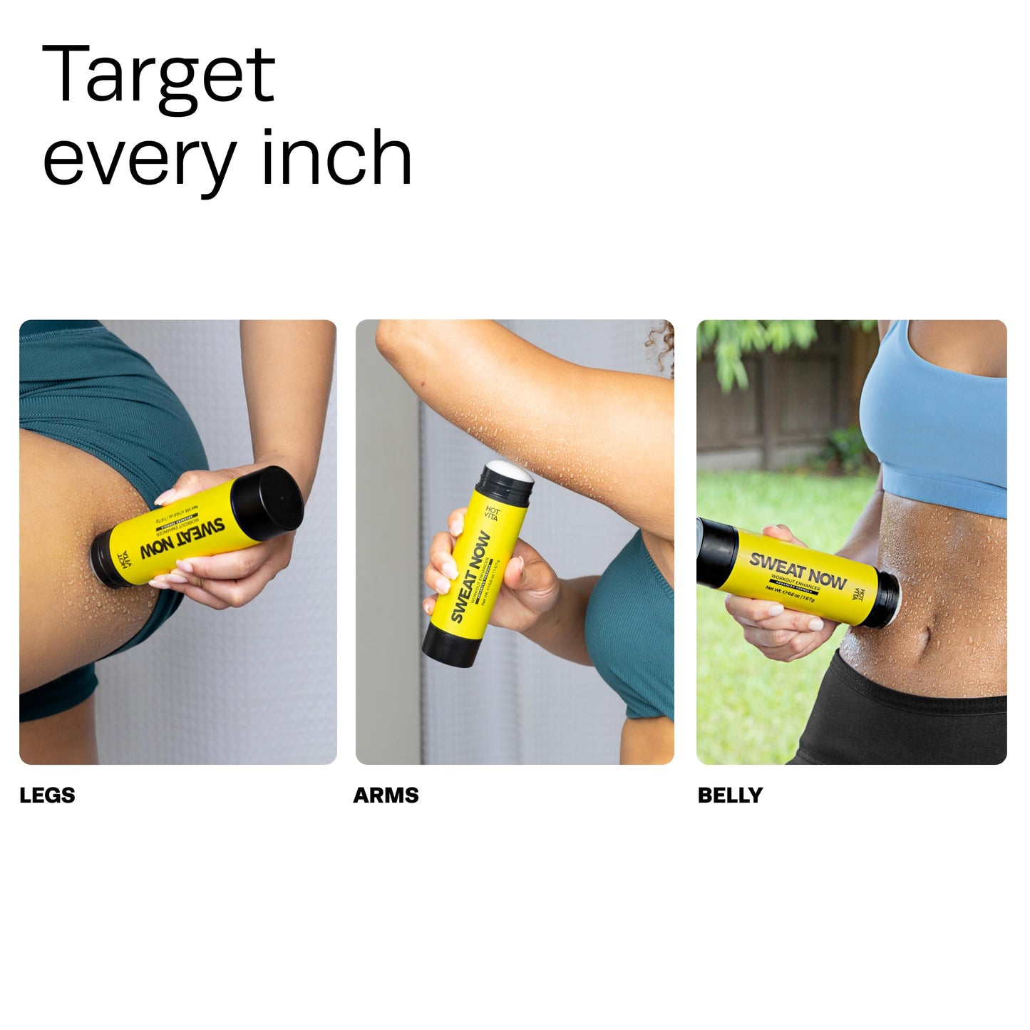 HOT VITA Sweat Now Gel – Roll-On Sweat Stick & Workout Sweat Gel, Sweat Enhancer for Exercise, Gym & Workout Essentials for Women