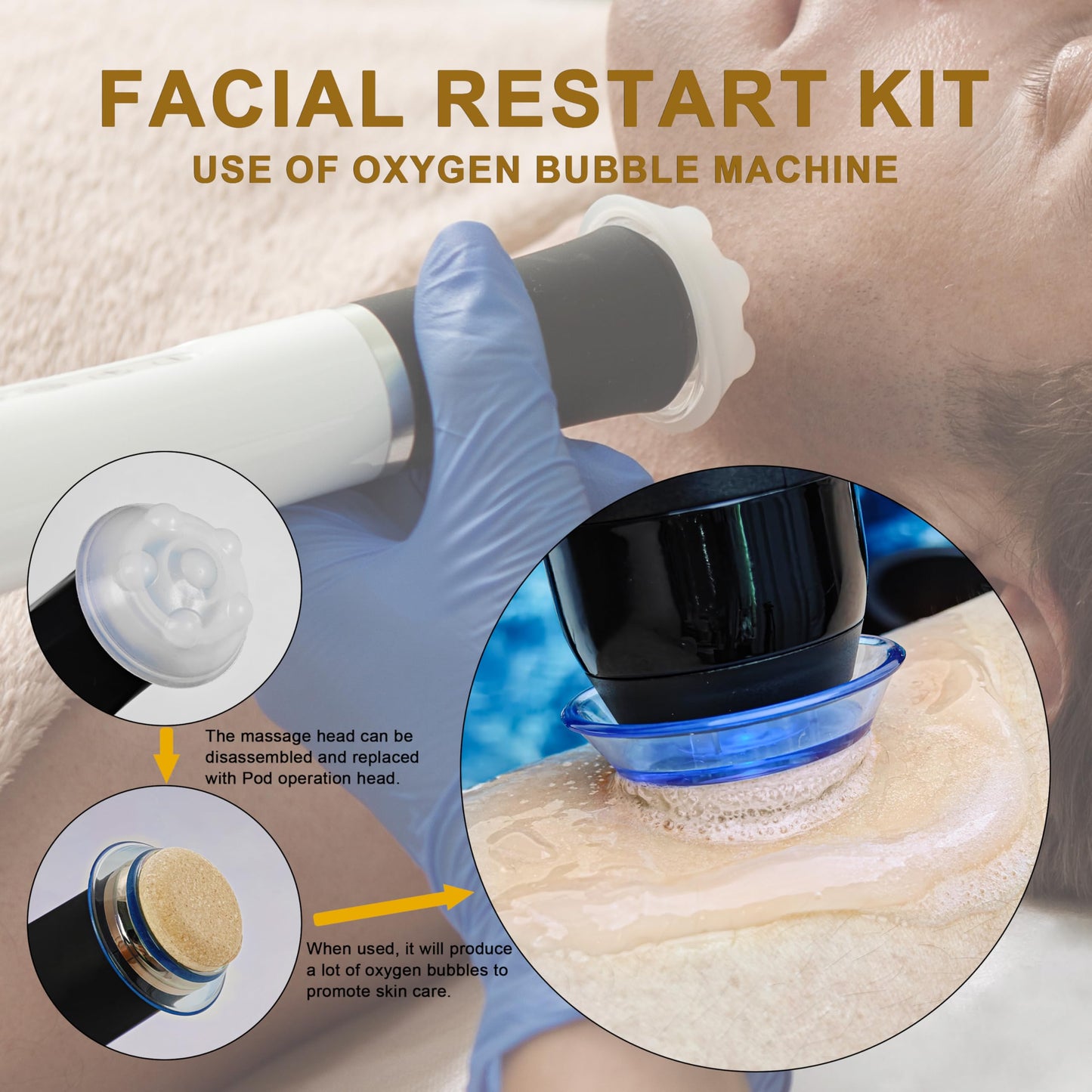 Elitzia CO₂ Facial Kit - 6 Sets/Box for CO₂ Oxygen Facial Machine, Skin Firming & Elasticity Enhancement ETDMASK1 (Firming Formula)