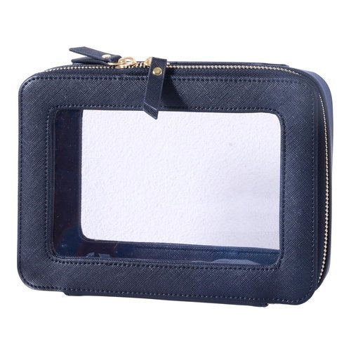 SANHECUN Toiletry bag waterproof cosmetic organizer with handle lagre opening for travelling car organizers(Black)