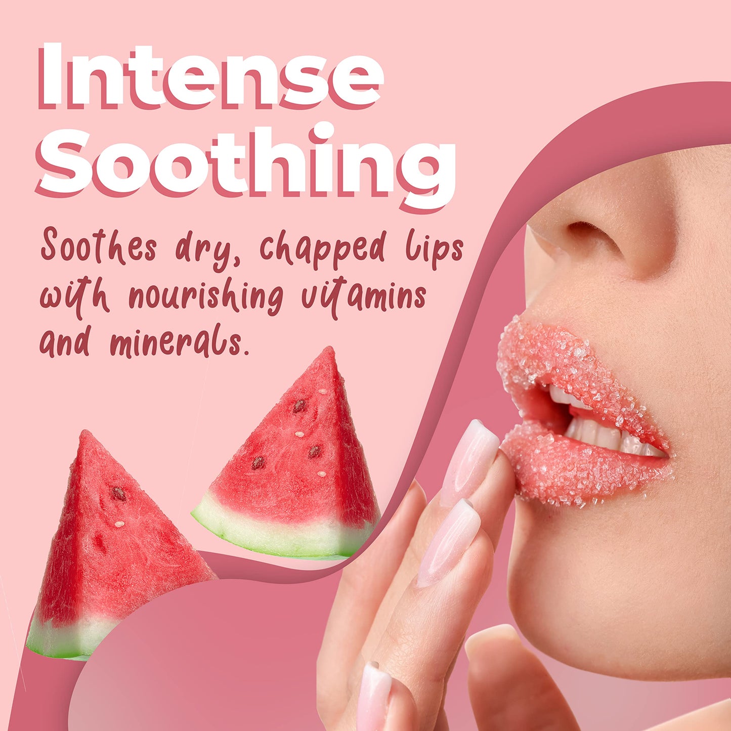 Watermelon Sugar Lip Scrub for Women Dry, Cracked and Dark Lips – Lip Scrubber Exfoliator & Organic Lip Scrubs Exfoliator and Moisturizer with Lip Brush – Vegan, Cruelty-Free Lip Care Products (20g)