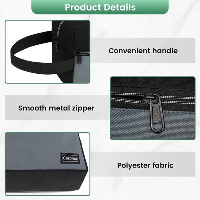 Carbrea Travel Toiletry Bag - Large Toiletry Bag for Men Skincare Bag Doop Kit for Toiletries Accessories Gifts - Black
