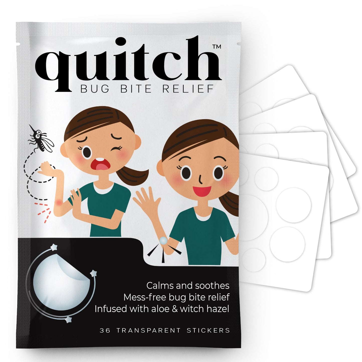 quitch Bug Bite Itch Relief Patches for Kids & Baby, Mosquito Bite Relief
