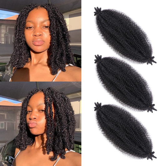 IXIMII 12 Inch Burgundy Springy Afro Twist Hair 3 Packs Soft Pre-Separated Marley Braiding Hair Ombre Red Crochet Spring Twist Synthetic Hair Extensions for Distressed Faux Locs,Passion Twists