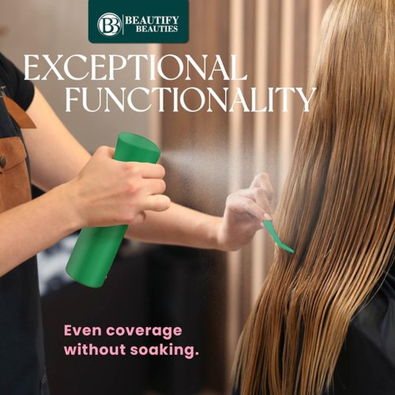 BeautifyBeauties Hair Spray Bottle – Ultra Fine Continuous Water Mister for Hairstyling, Cleaning, Plants, Misting & Skin Care (Green, 10.2 Ounces)