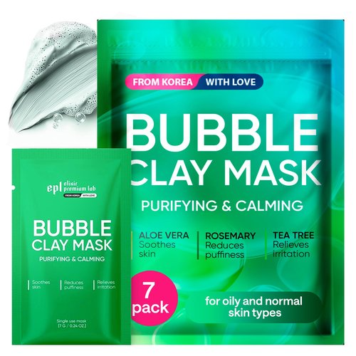 WONDER FAMILY Korean Carbonated Bubble Clay Mask for Face – Black Head Remover for Face – Deep Pore Cleansing Mask – Facial Blackhead Remover Mask – Pack 7 Korean Face Masks Skincare