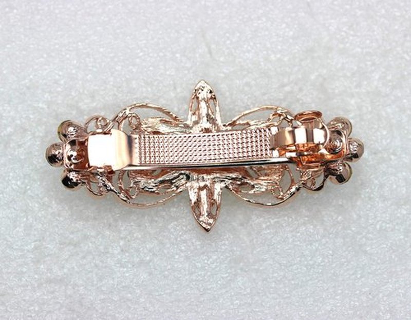 Faship Gorgeous Clear Rhinestone Crystal Flora Hair Barrette Clip