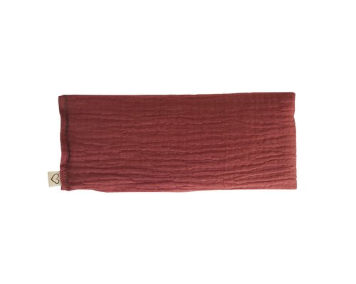 Peacegoods Unscented Eye Pillow - Soft & Soothing Gauze Cotton Filled with Flax Seed Weighted for Yoga Meditation Headache Relief Sleep Massage - Brick